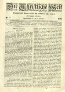 Die Christliche Welt: evangelisches Gemeindeblatt f&uuml;r Gebildete aller St&auml;nde. 1901.01.24 Jg.15 Nr.4
