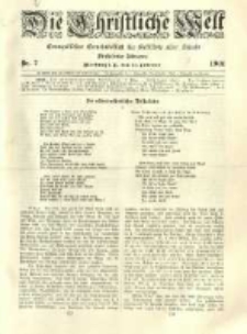 Die Christliche Welt: evangelisches Gemeindeblatt für Gebildete aller Stände. 1901.02.14 Jg.15 Nr.7