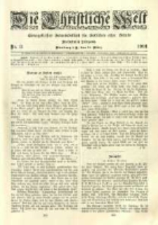 Die Christliche Welt: evangelisches Gemeindeblatt für Gebildete aller Stände. 1901.03.14 Jg.15 Nr.11