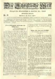 Die Christliche Welt: evangelisches Gemeindeblatt für Gebildete aller Stände. 1901.04.11 Jg.15 Nr.15