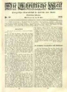 Die Christliche Welt: evangelisches Gemeindeblatt für Gebildete aller Stände. 1901.05.16 Jg.15 Nr.20