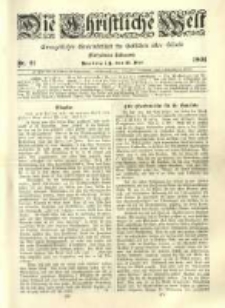 Die Christliche Welt: evangelisches Gemeindeblatt für Gebildete aller Stände. 1901.05.23 Jg.15 Nr.21