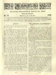 Die Christliche Welt: evangelisches Gemeindeblatt f&uuml;r Gebildete aller St&auml;nde. 1901.05.30 Jg.15 Nr.22