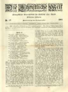 Die Christliche Welt: evangelisches Gemeindeblatt f&uuml;r Gebildete aller St&auml;nde. 1901.09.12 Jg.15 Nr.37