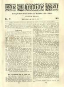 Die Christliche Welt: evangelisches Gemeindeblatt f&uuml;r Gebildete aller St&auml;nde. 1901.10.10 Jg.15 Nr.41