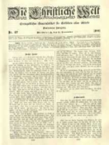 Die Christliche Welt: evangelisches Gemeindeblatt f&uuml;r Gebildete aller St&auml;nde. 1901.11.21 Jg.15 Nr.47