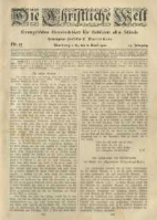 Die Christliche Welt: evangelisches Gemeindeblatt f&uuml;r Gebildete aller St&auml;nde. 1920.04.08 Jg.34 Nr.15