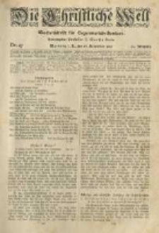 Die Christliche Welt: evangelisches Gemeindeblatt f&uuml;r Gebildete aller St&auml;nde. 1920.11.18 Jg.34 Nr.47