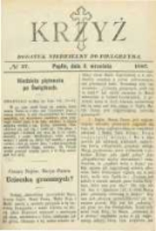 Krzyż: dodatek niedzielny do "Pielgrzyma". 1887.09.11 No37