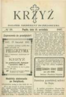 Krzyż: dodatek niedzielny do "Pielgrzyma". 1887.09.25 No39
