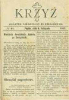 Krzyż: dodatek niedzielny do "Pielgrzyma". 1887.11.06 No45