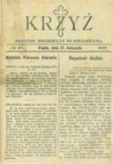 Krzyż: dodatek niedzielny do "Pielgrzyma". 1887.11.27 No48