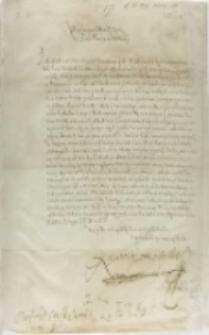 List Konstantego i Janusza XX Ostroskich, Pietficza kasztelana kamienieckiego i Jana Czaplicy do kr&oacute;la Zygmunta III, z Ostroga 23.05.1604