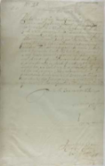 List Janusza X. Ostroroga do kr&oacute;la Zygmunta III, z Ostroga 26.08.1604