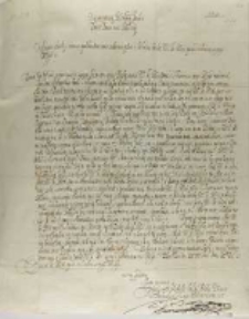 List Jeremiego Mohyły wojewody mołdawskiego do króla Zygmunta III, z Jassów 24.01.1601
