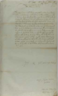 List Stanisława Warszyckiego kasztelana warszawskiego do krola Zygmunta III, z Niedziałki 08.01.1602