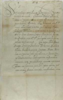 List Jana X saskiego do króla Zygmunta III, Vinaria 09.12.1602
