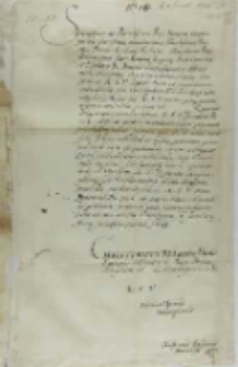List Krystiana biskupa m&uuml;ndeńskiego do kr&oacute;la Zygmunat III, z Peterhagen 08.01.1603