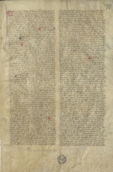 Traktat teologiczny. Na końcu data: 1369 Idus Martii XIV