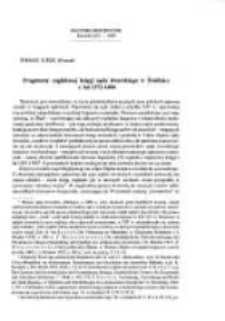 Fragmenty zaginionej księgi sądu dworskiego w Świdnicy z lat 1372-1404