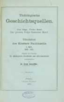 Urkundenbuch des Klosters Paulinzelle: Namens des Vereins f&uuml;r th&uuml;ringische Geschichte und Altertumskunde. Erstes Heft 1068-1314
