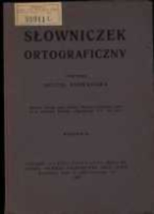 Słowniczek ortograficzny