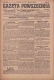 Gazeta Powszechna: organ Zjednoczenia Producentów Rolnych 1923.08.09 R.4 Nr179