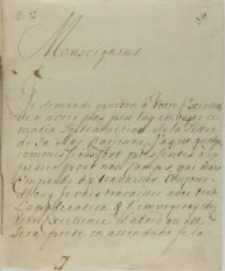 List Walcoffa do Jana Sebastiana Szembeka podkanclerza koronnego