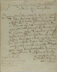 List pułk. Szanordina do Chodupskiego pisarza zakroczymskiego