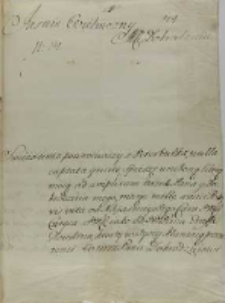 List Jana Buchowskiego do Jana Sebastiana Szembeka