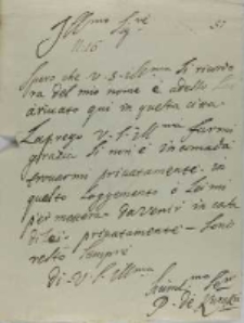 List P. Kurakina do Jana Sebastiana Szembeka, 1708