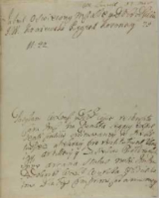 List Jana Chryzostoma Krajewskiego do Jana Sebastiana Szembeka, 1707