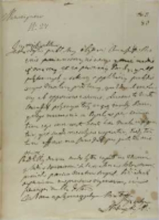 List biskupa kujawskiego do Jana Sebastiana Szembeka