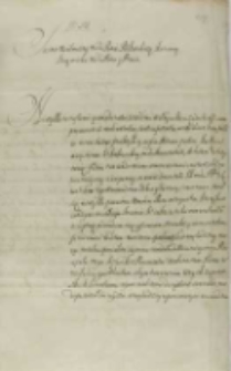 List Jana Mazepy hetmana wojsk zaporoskich do Jana Sebastiana Szembeka, pod Zbarażem 25.06.1705