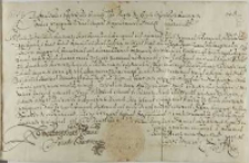 Paszport dla Daniela Apostoła, płka Zaporożc&oacute;w jadacego z wołami na Śląsk od hetmana Jana Skoropadskiego 07.08.1705