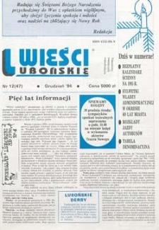 Wieści Lubońskie 1994.12 Nr12(47)