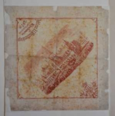 Serwetka papierowa wykonana dla upamiętnienia jubileuszu 50-lecia pracy J&oacute;zefa Ignacego Kraszewskiego