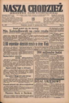 Nasza Chodzież: organ poświęcony obronie interesów narodowych na zachodnich ziemiach Polski 1935.10.15 R.6 Nr238