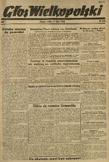 Głos Wielkopolski. 1945.07.11 R.1 nr133