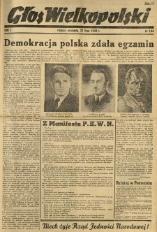 Głos Wielkopolski. 1945.07.22 R.1 nr144