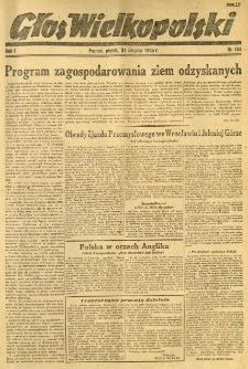 Głos Wielkopolski. 1945.08.31 R.1 nr184