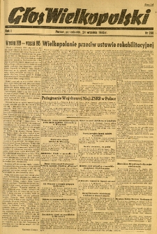 Głos Wielkopolski. 1945.09.24 R.1 nr208