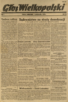 Głos Wielkopolski. 1945.10.01 R.1 nr215