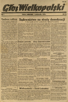 Głos Wielkopolski. 1945.10.01 R.1 nr215