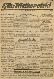 Głos Wielkopolski. 1945.10.03 R.1 nr217