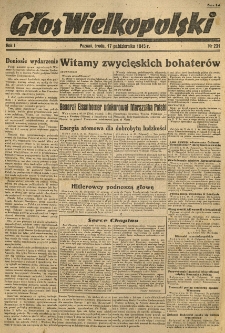 Głos Wielkopolski. 1945.10.17 R.1 nr231