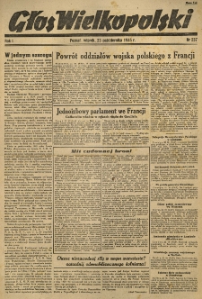 Głos Wielkopolski. 1945.10.23 R.1 nr237