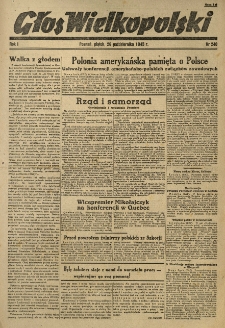 Głos Wielkopolski. 1945.10.26 R.1 nr240