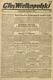 Głos Wielkopolski. 1945.10.28 R.1 nr242