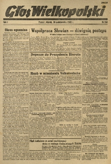 Głos Wielkopolski. 1945.10.30 R.1 nr244